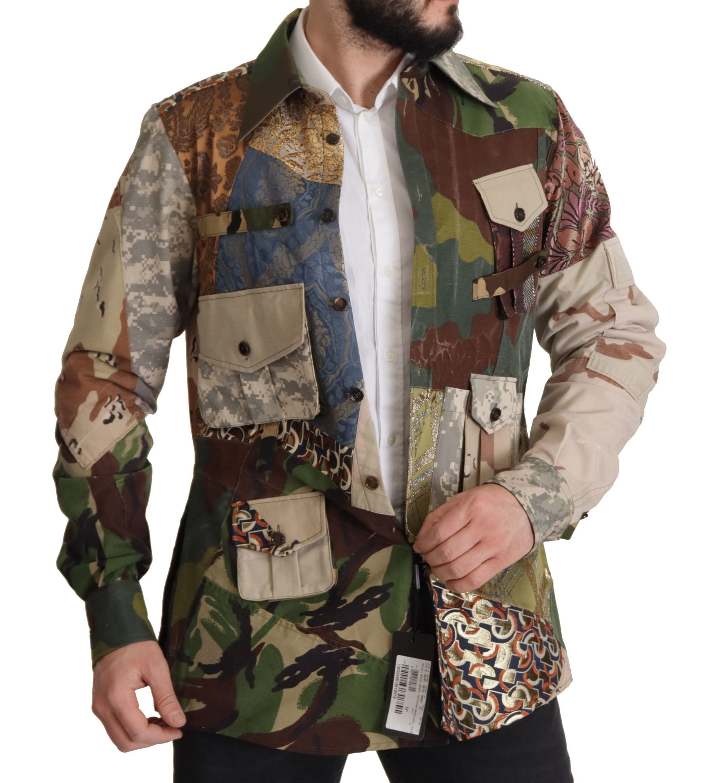 Πουκάμισο Casual Camouflage Patchwork