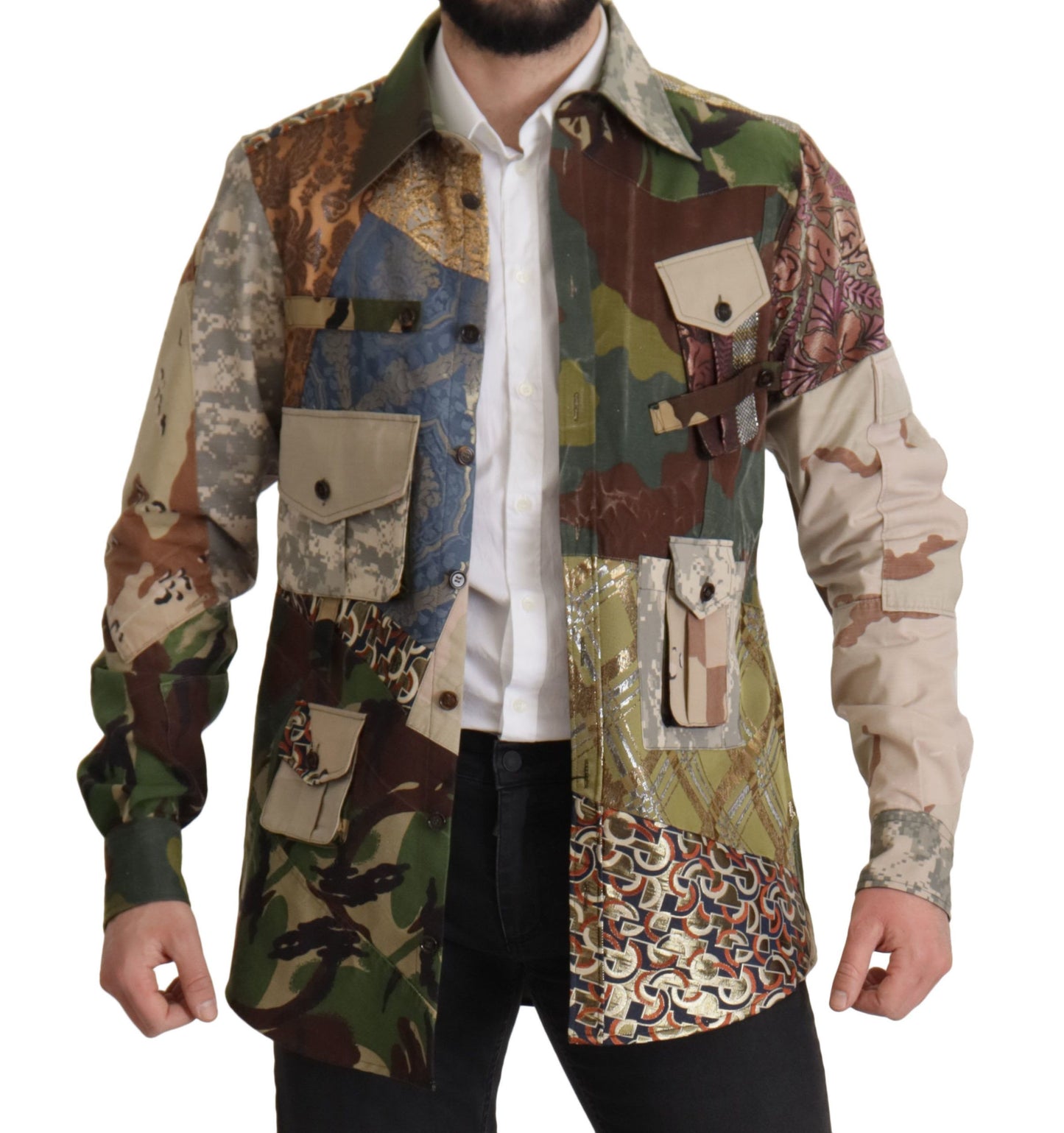 Πουκάμισο Casual Camouflage Patchwork