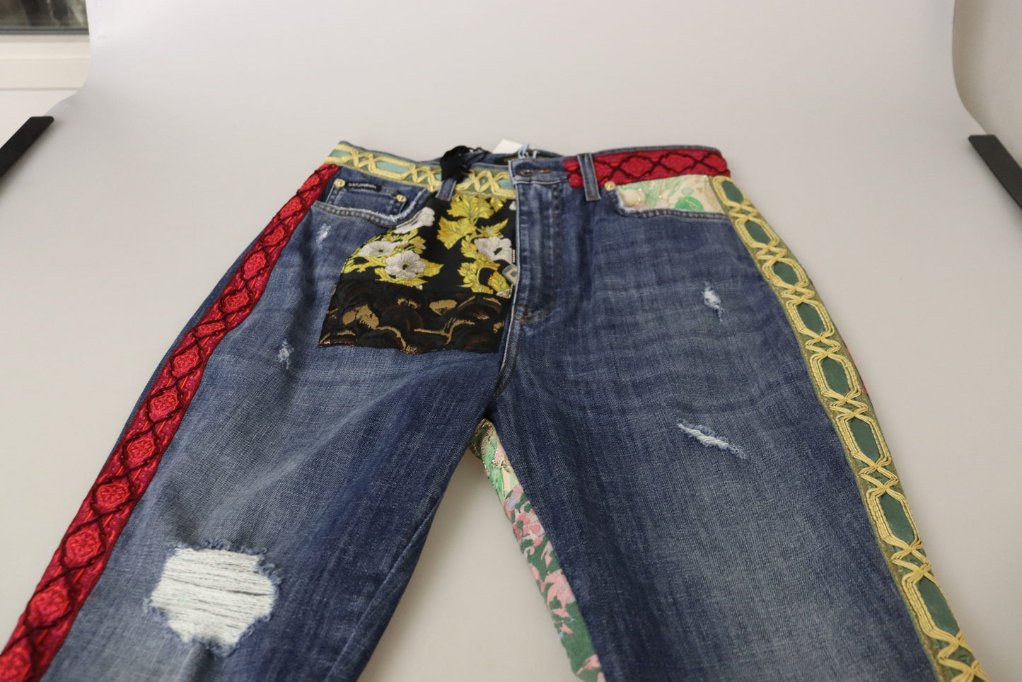 Ψηλόμεσο Patchwork Skinny Denim