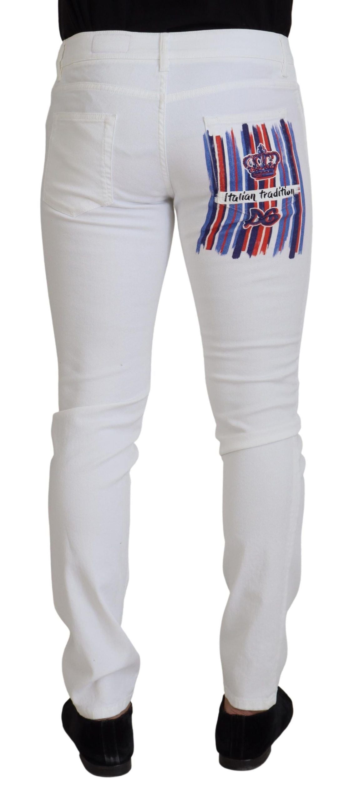 Elegant Slim Fit White Skinny Jeans