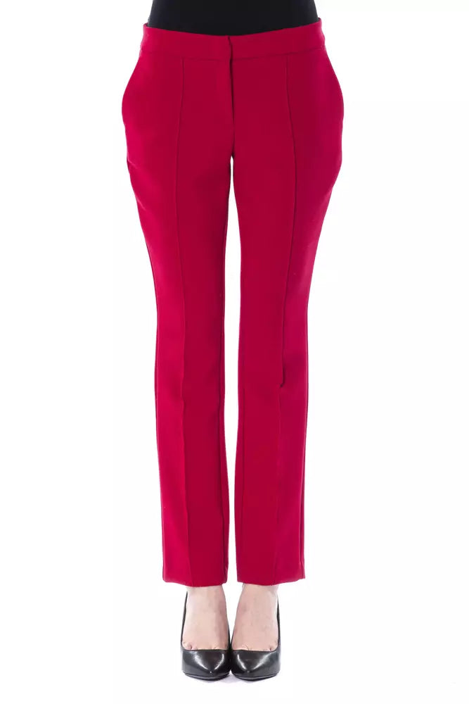 Κομψό Fuchsia Slim Fit Παντελόνι