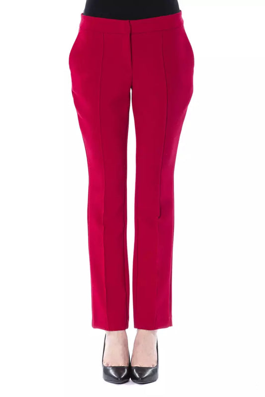 Κομψό Fuchsia Slim Fit Παντελόνι