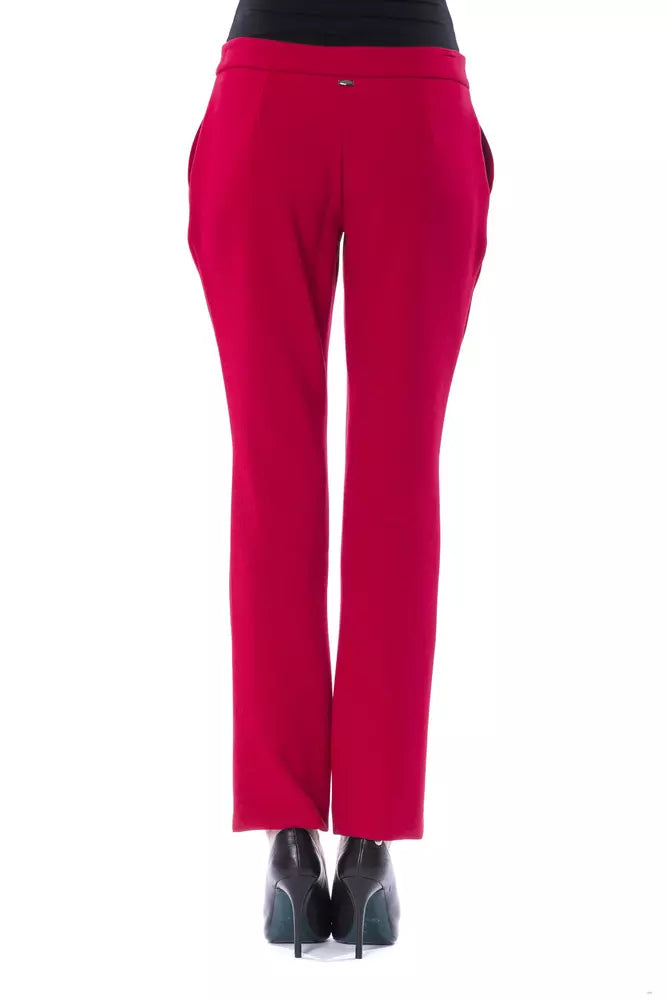 Κομψό Fuchsia Slim Fit Παντελόνι