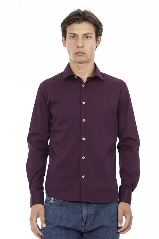 Κομψό ανδρικό πουκάμισο Bordeaux Slim Fit