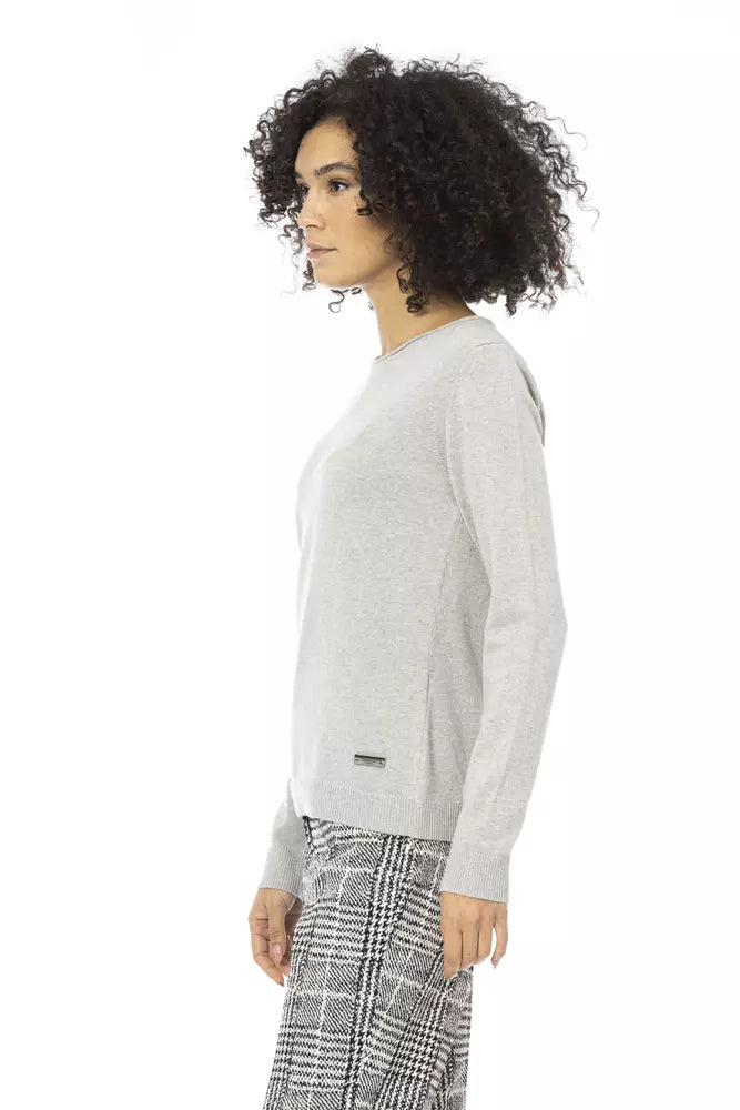 Gray Wool Women Sweater