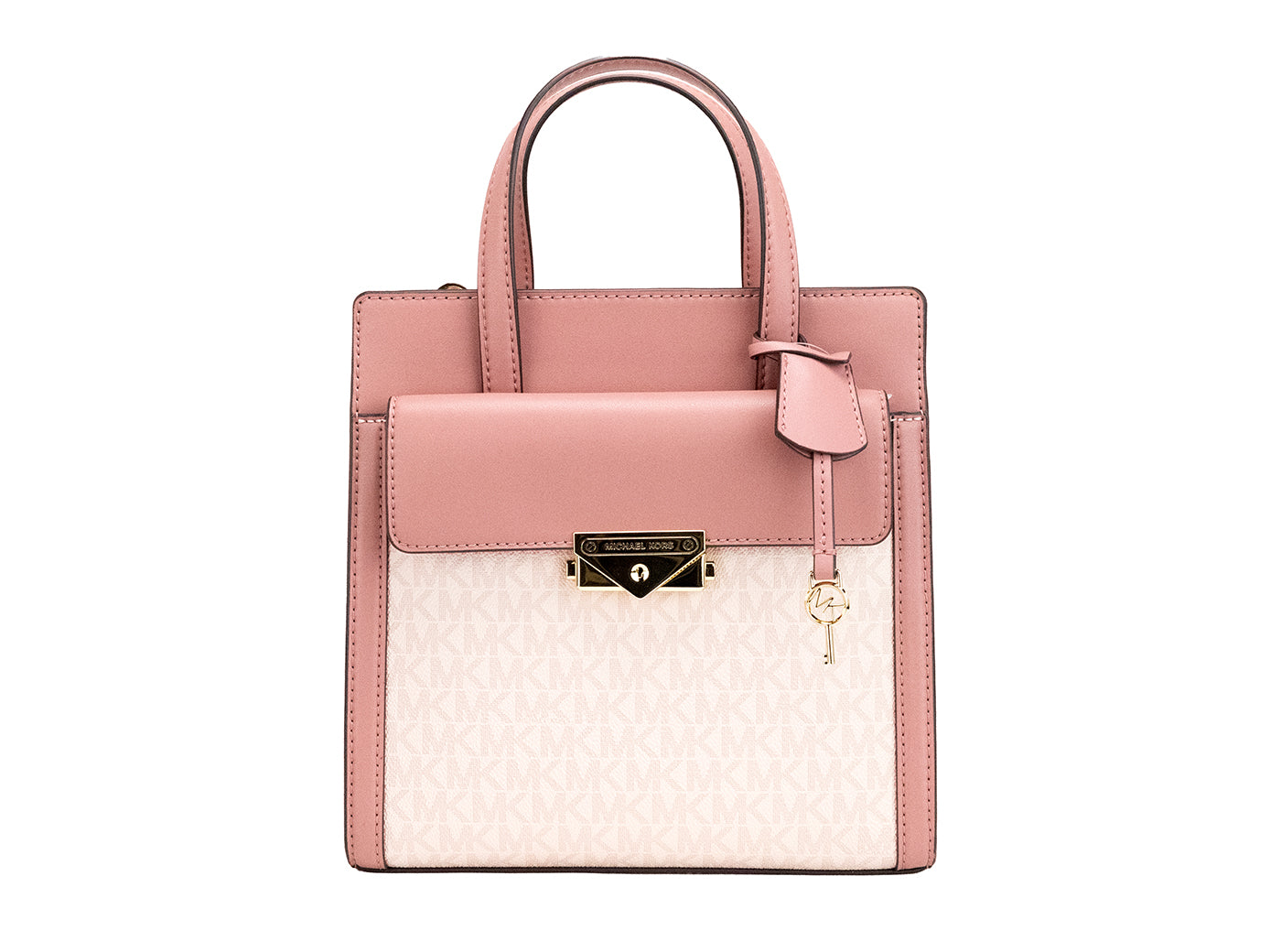 Τσάντα Cece Small Pink PVC North South Flap Tote Crossbody Τσάντα