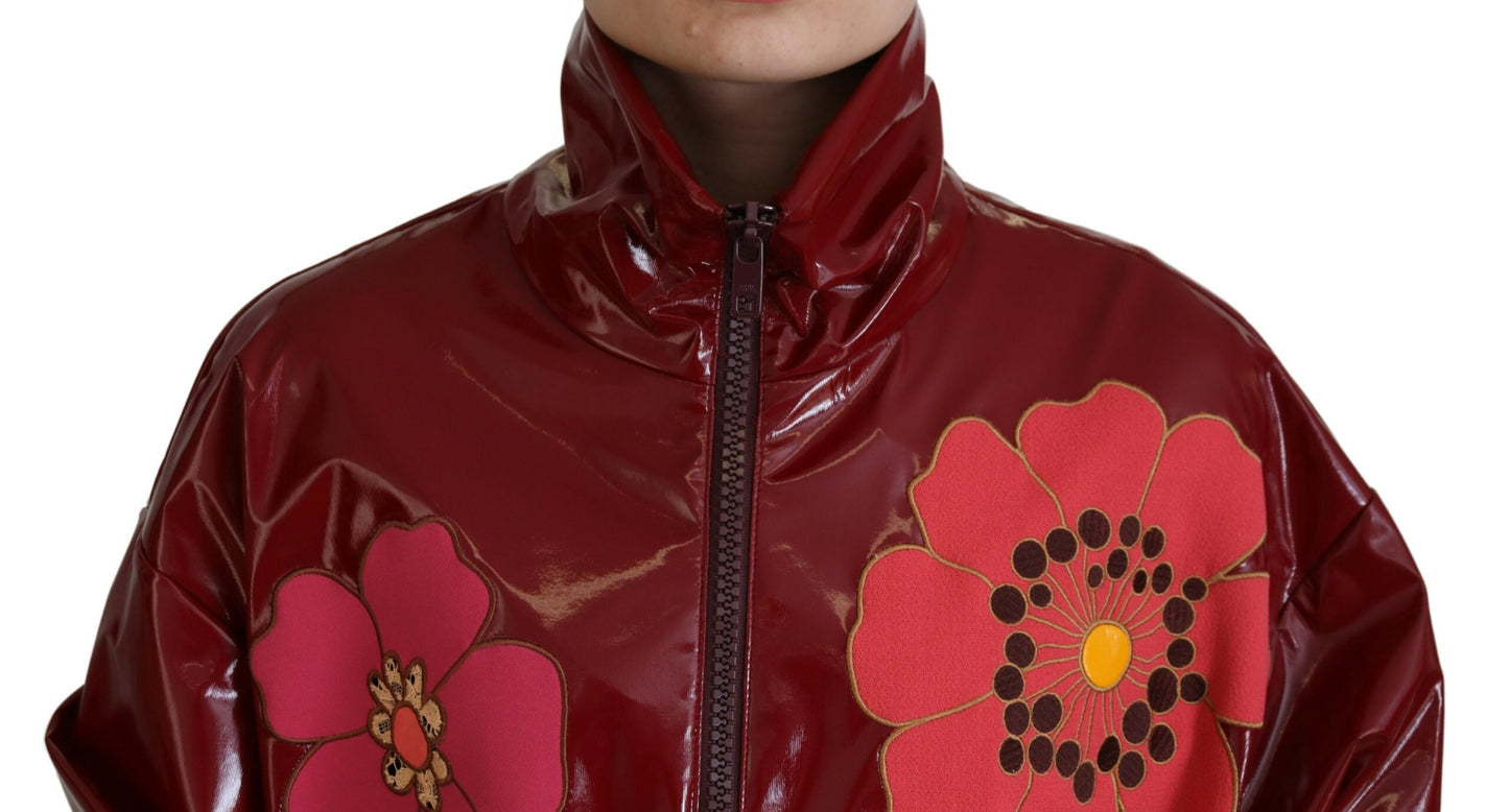 Μπουφάν Maroon Floral Luxe