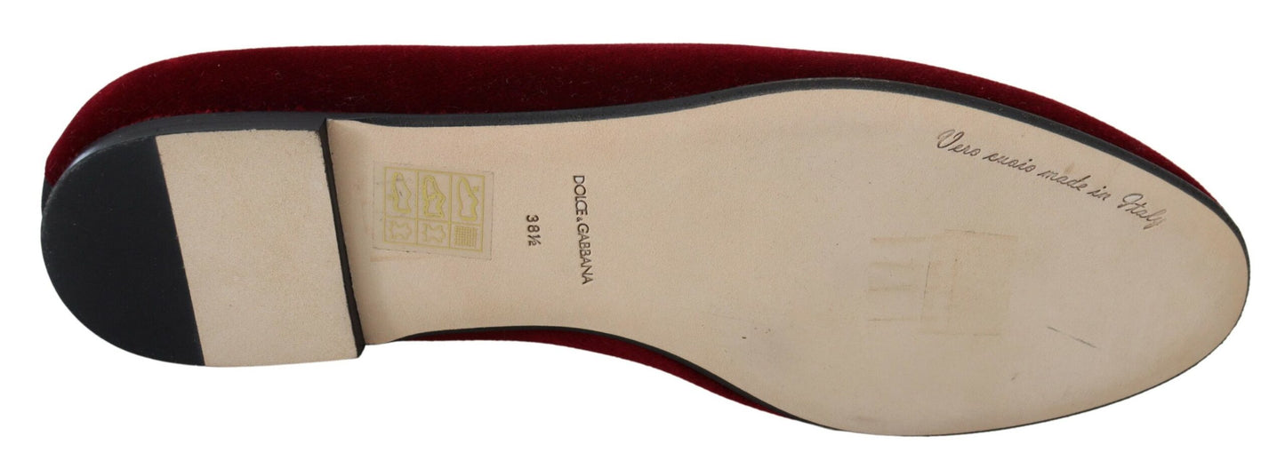 Bordeaux Velvet Devotion Loafers