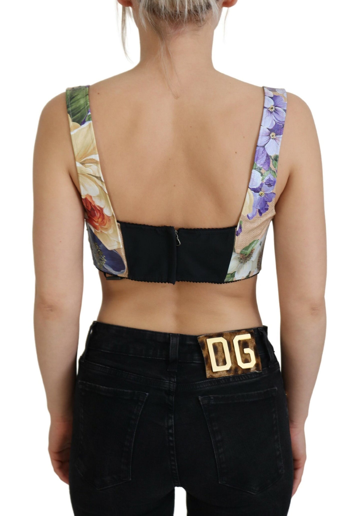 Μπουστάκι Crop Top με floral print