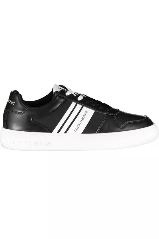 Black Polyester Men Sneaker