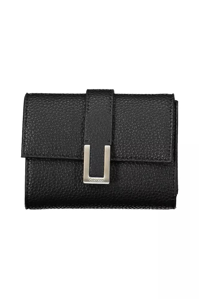 Black Polyester Women Wallet