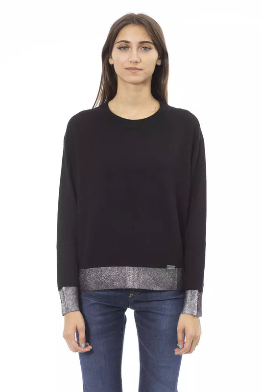 Black Wool Women Sweater