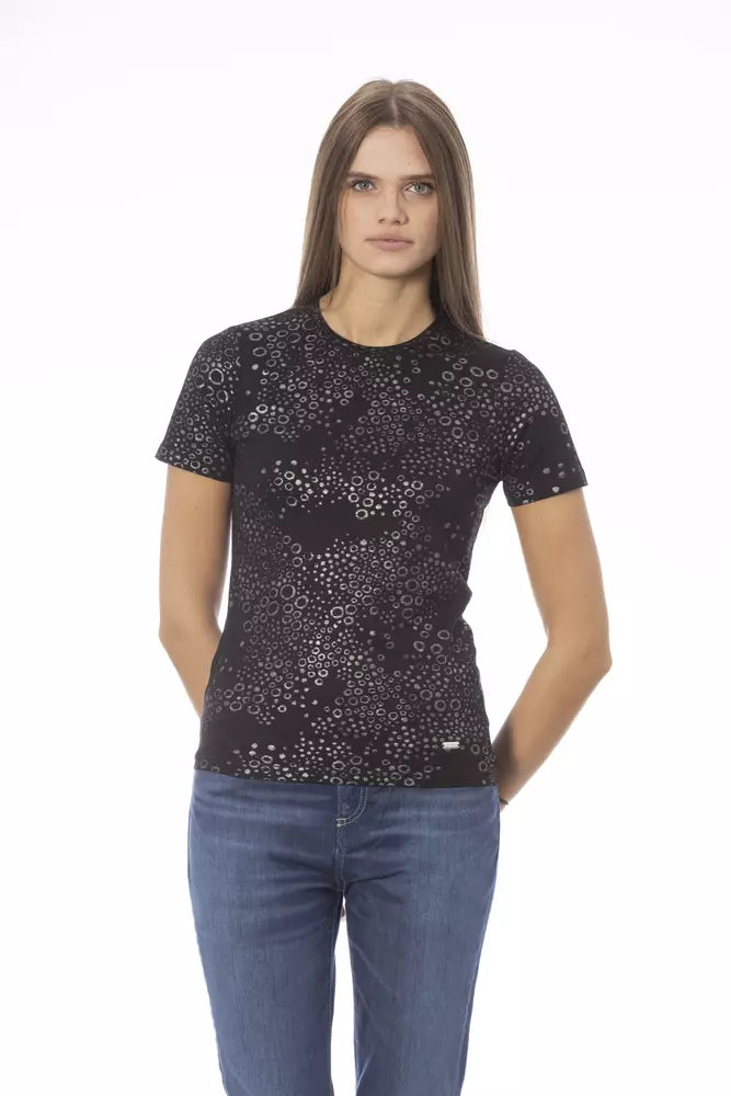 Black Cotton Women's T-Shirt