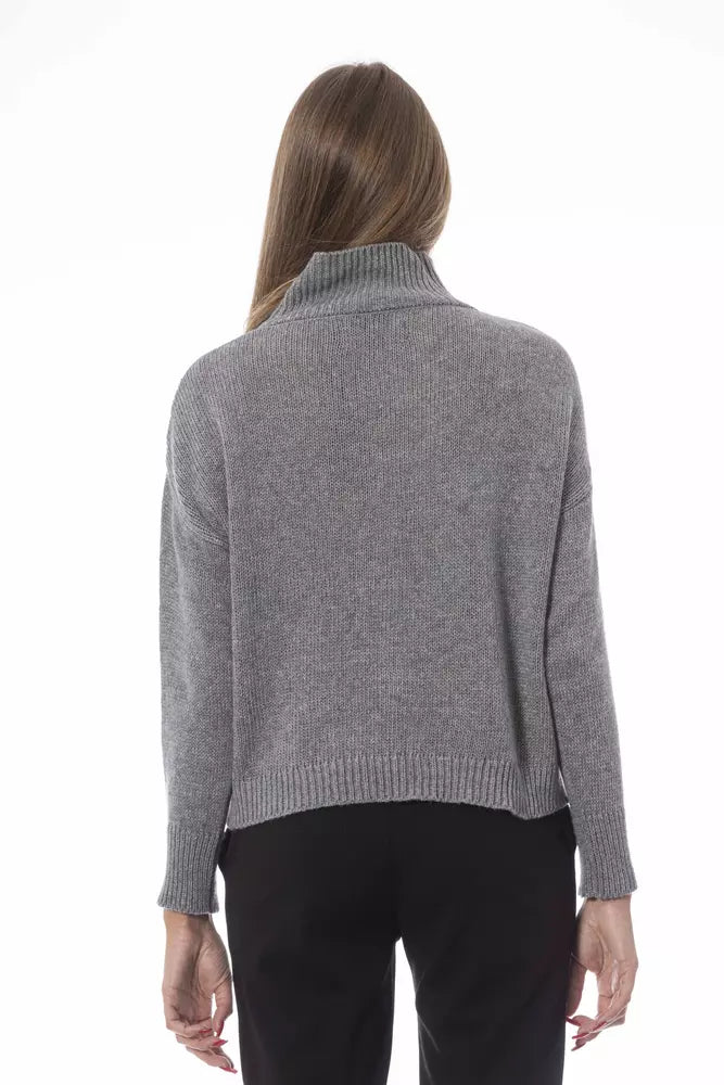 Gray Wool Women Sweater