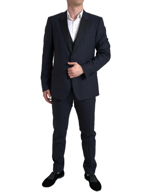 Κομψή μπλε &amp; μαύρη φόρμα Martini Slim Fit