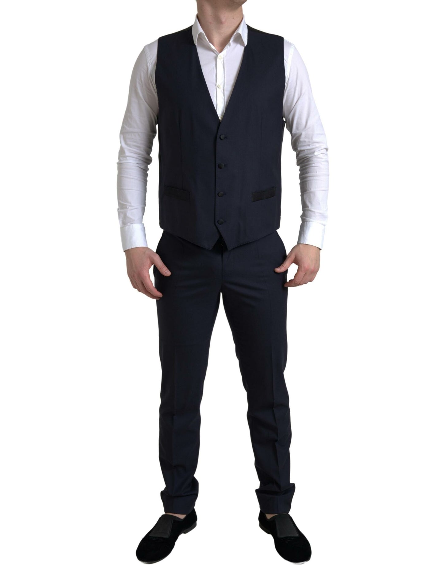 Κομψή μπλε &amp; μαύρη φόρμα Martini Slim Fit