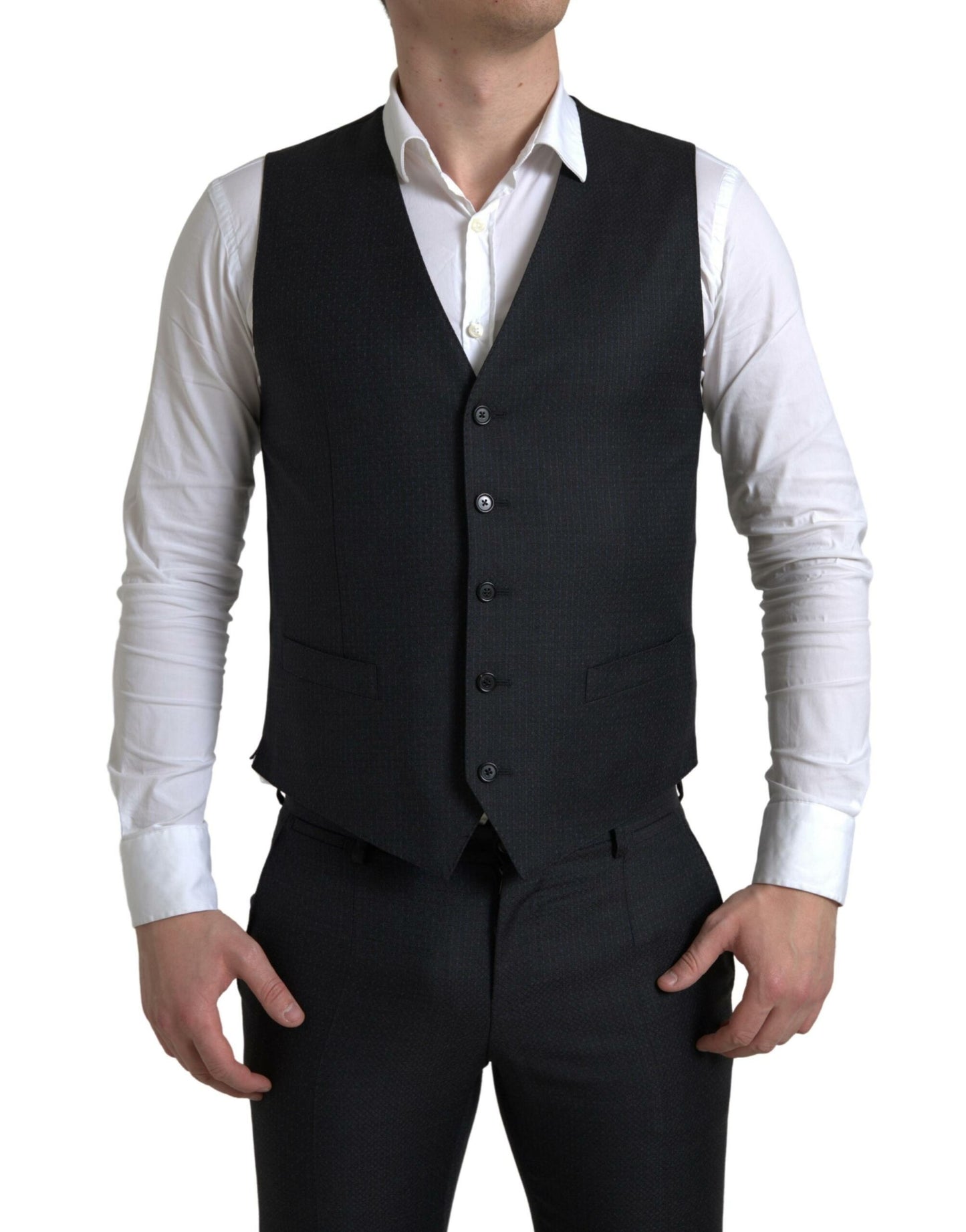 Elegant Black Martini Slim Fit 3-Piece Suit