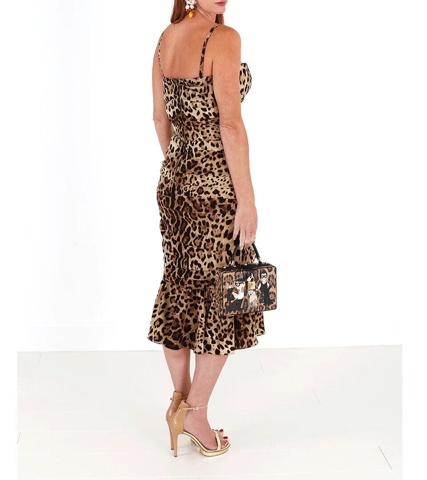 Κομψό Leopard Print Cady φόρεμα