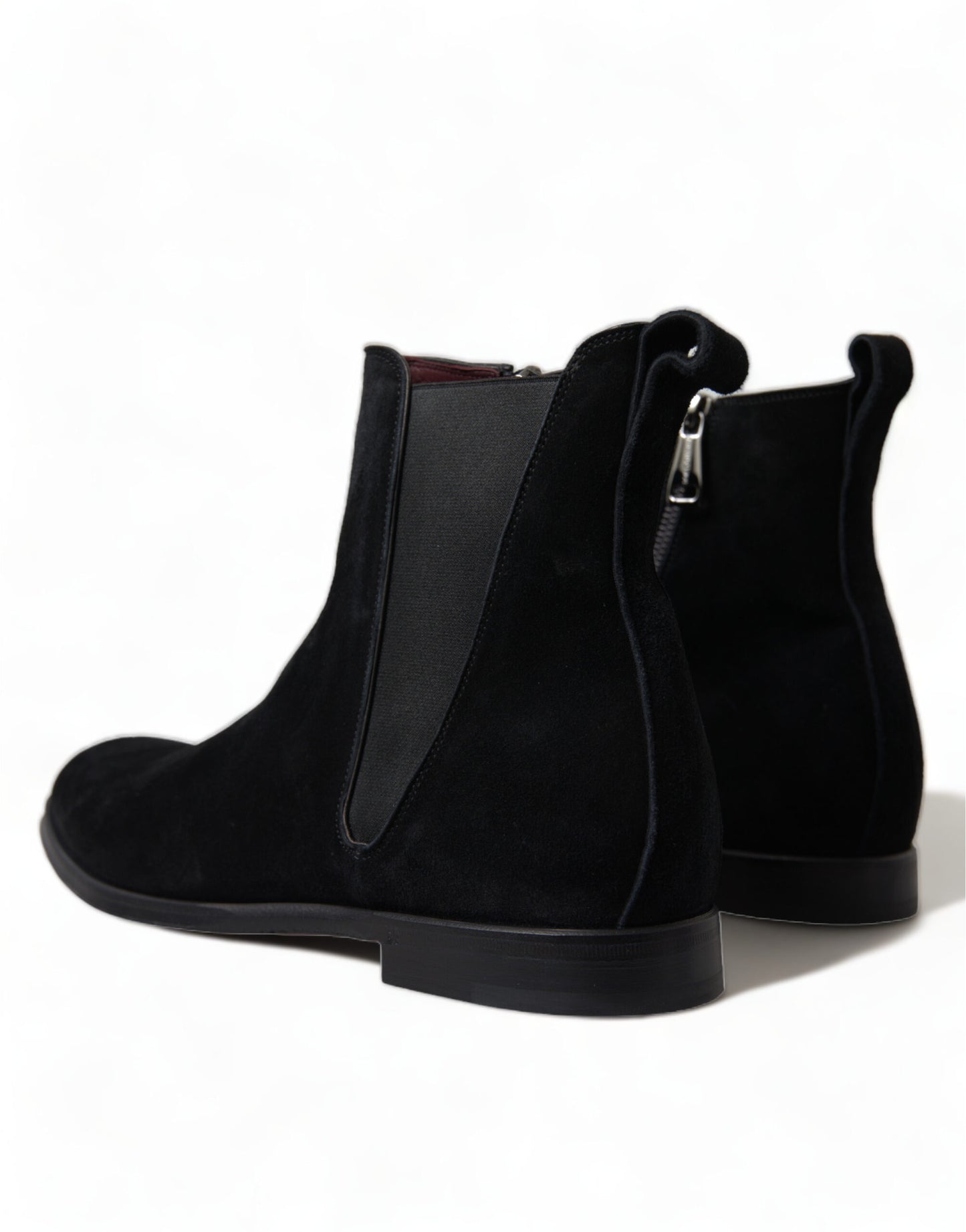 Elegant Black Velvet Mid-Calf Boots