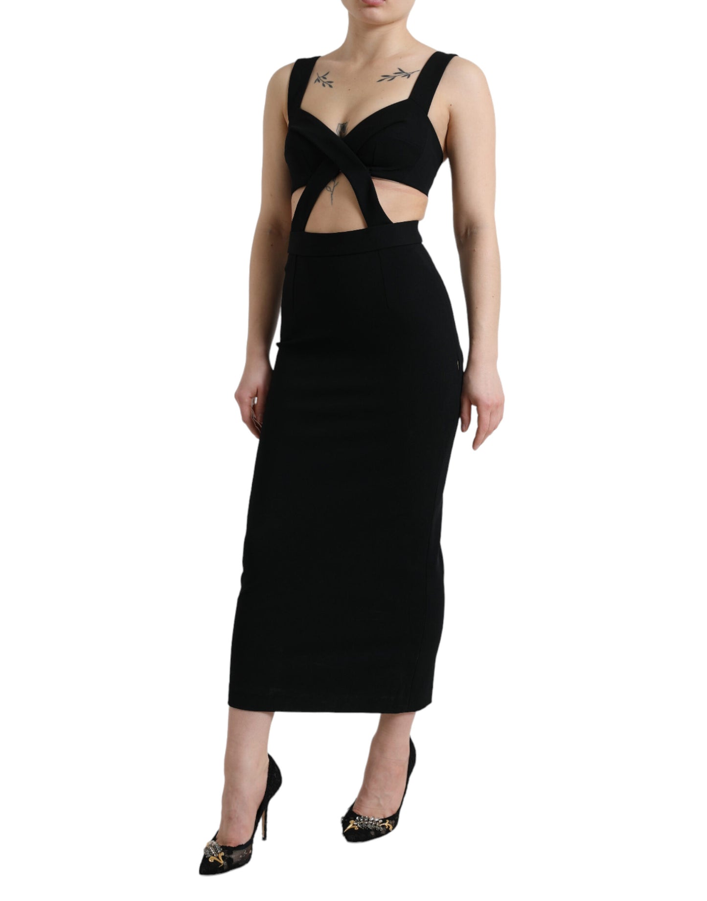 Glamorous Black Bodycon Midi Dress