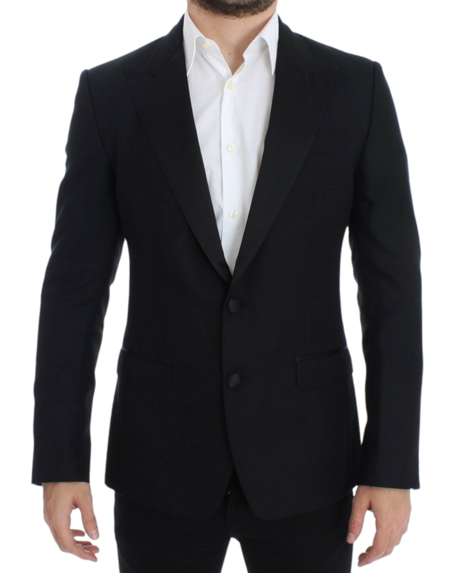 Κομψό Black Silk Blend Sicilia Blazer