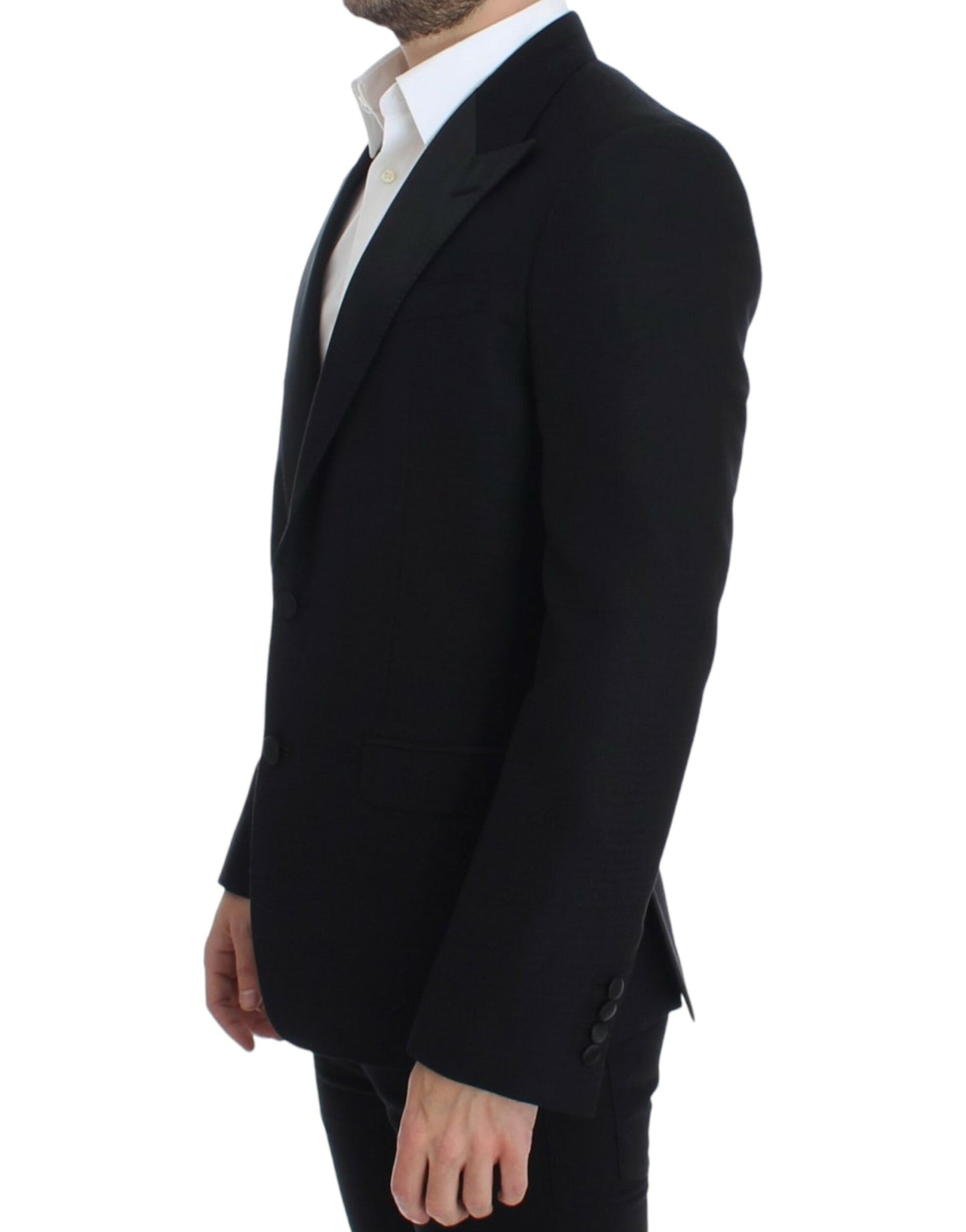 Κομψό Black Silk Blend Sicilia Blazer