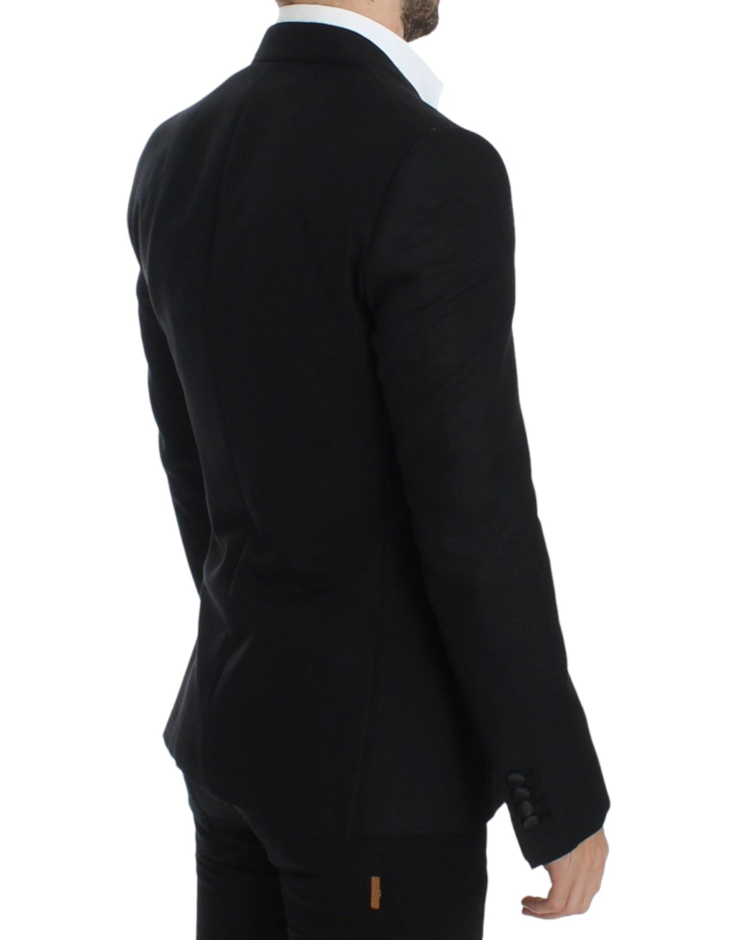 Κομψό Black Silk Blend Sicilia Blazer