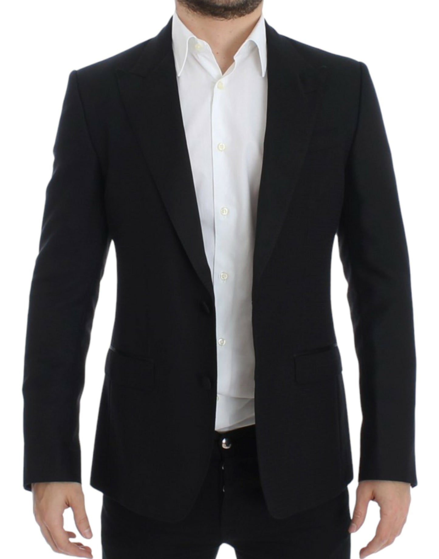 Κομψό Black Silk Blend Sicilia Blazer