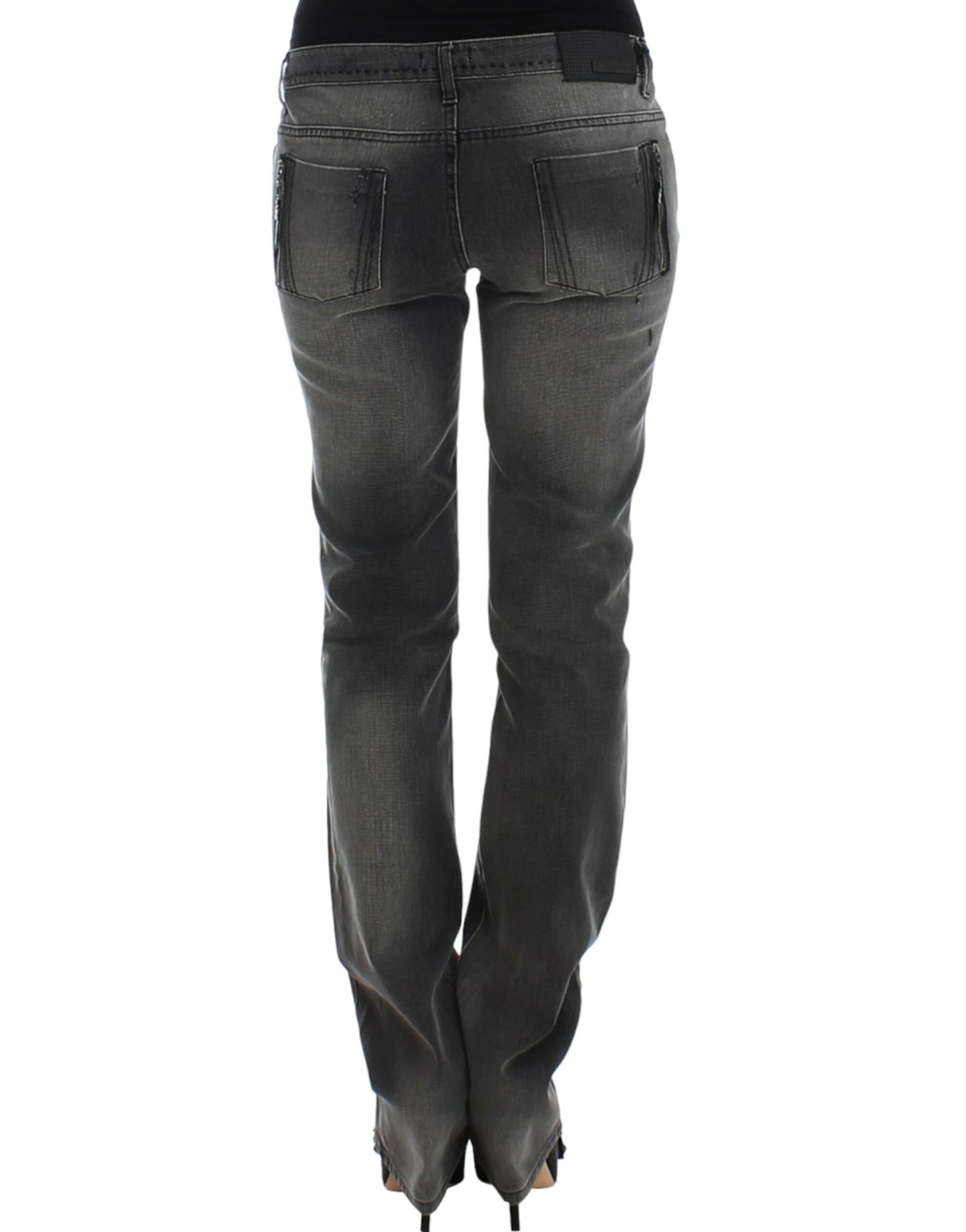 Chic Grey Straight Leg Denim Delight