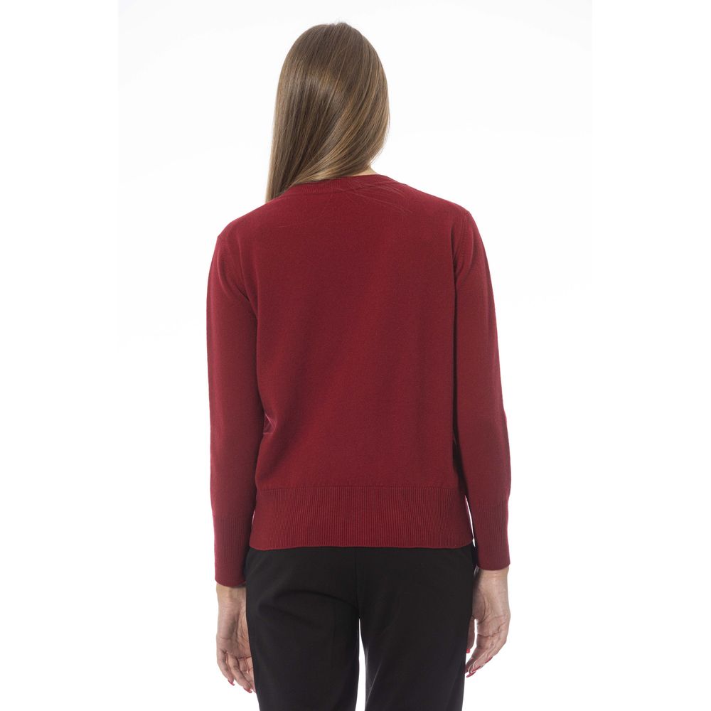 Red Wool Women Sweater