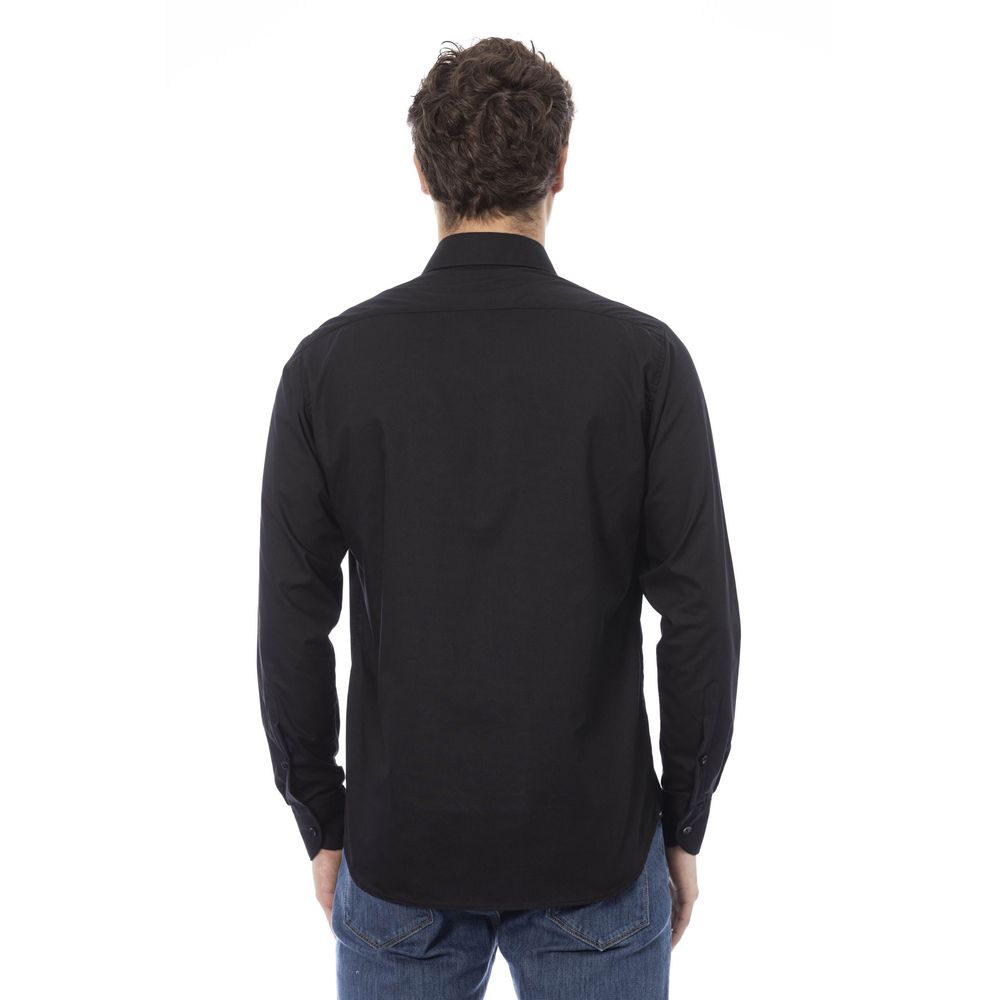 Black Cotton Men Shirt