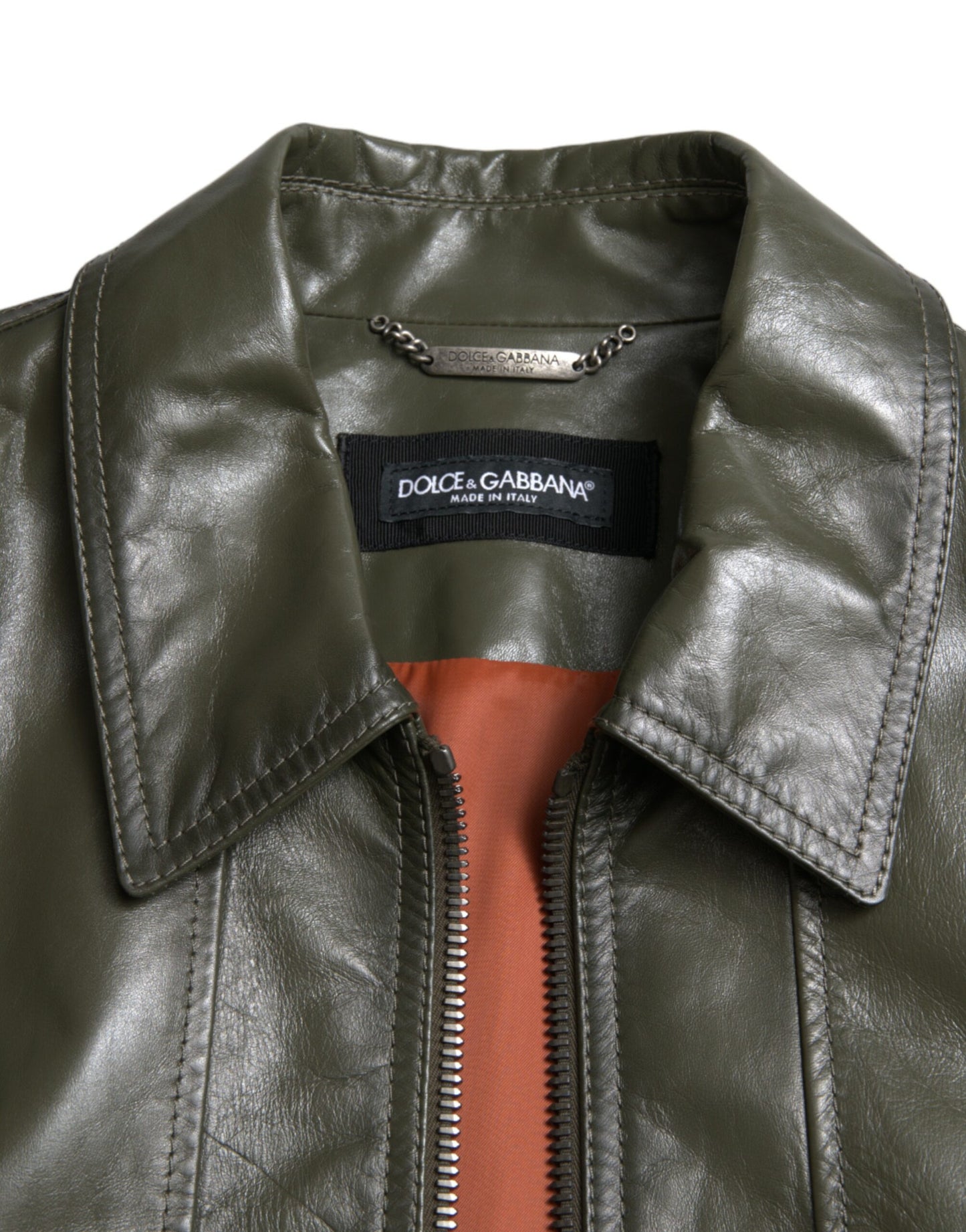 Emerald Elegance Δερμάτινο Biker Jacket