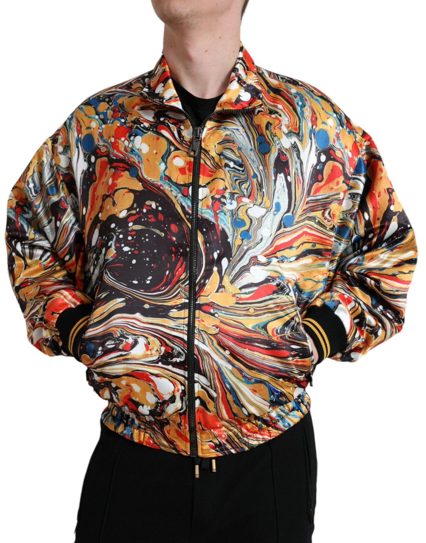 Πολύχρωμο Abstract Bomber Jacket