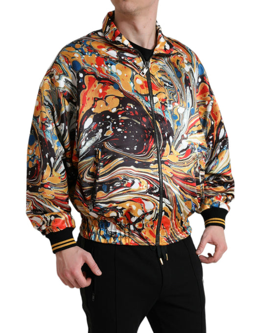 Πολύχρωμο Abstract Bomber Jacket