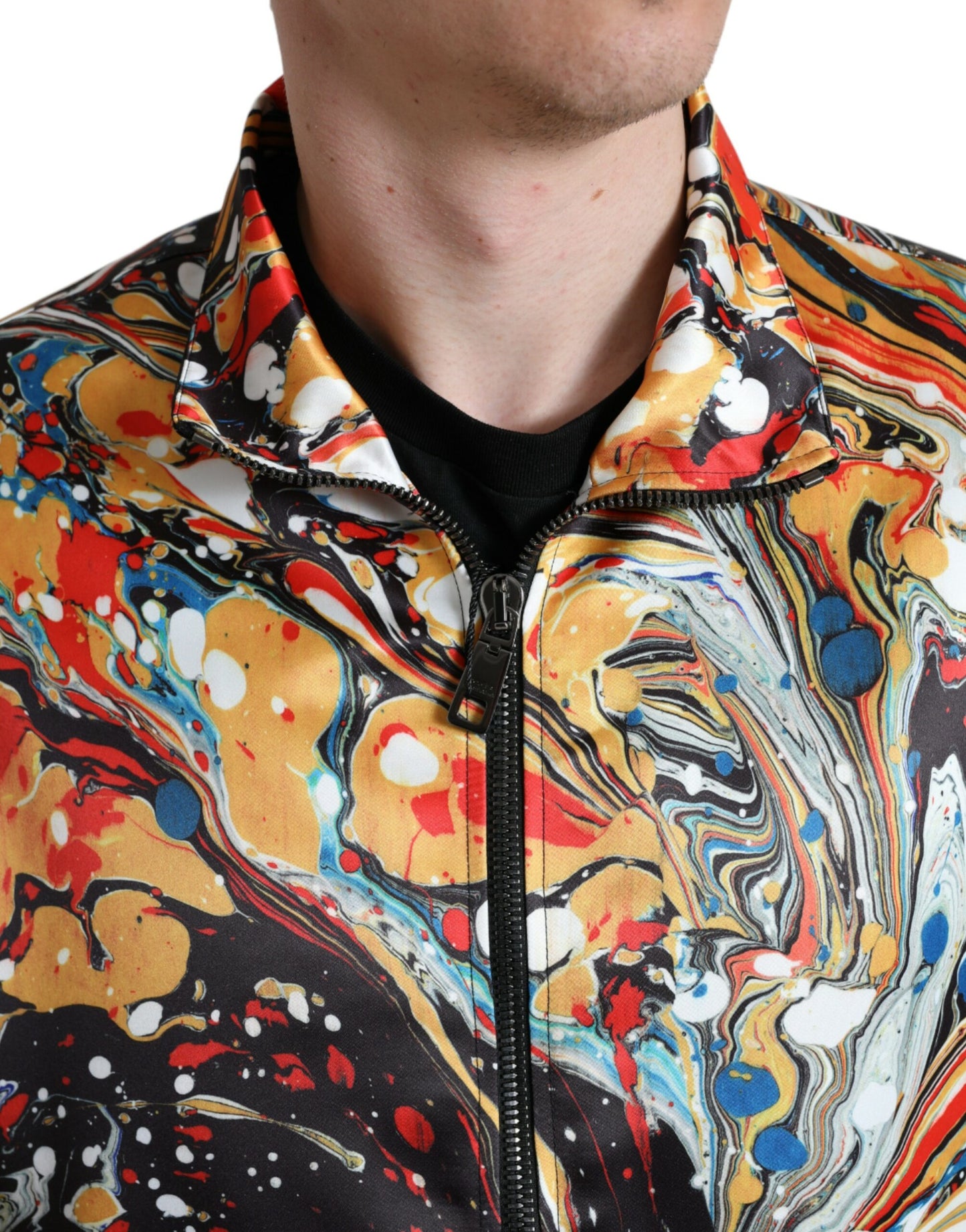 Πολύχρωμο Abstract Bomber Jacket