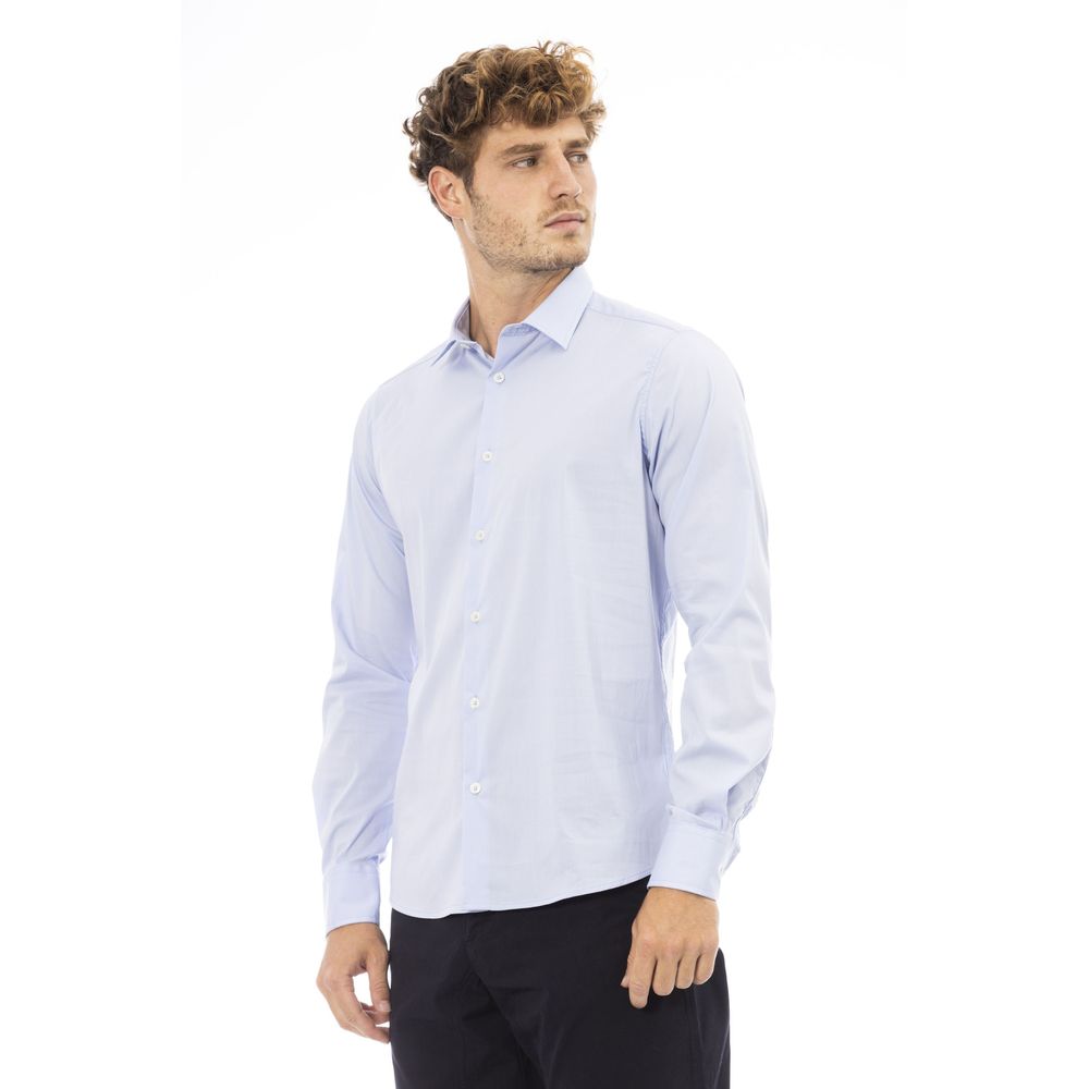 Light Blue Cotton Men Shirt