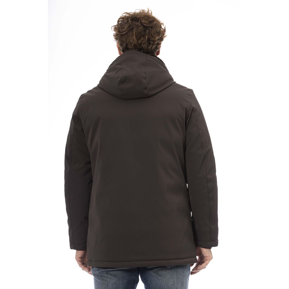 Brown Polyester Men's Jacket