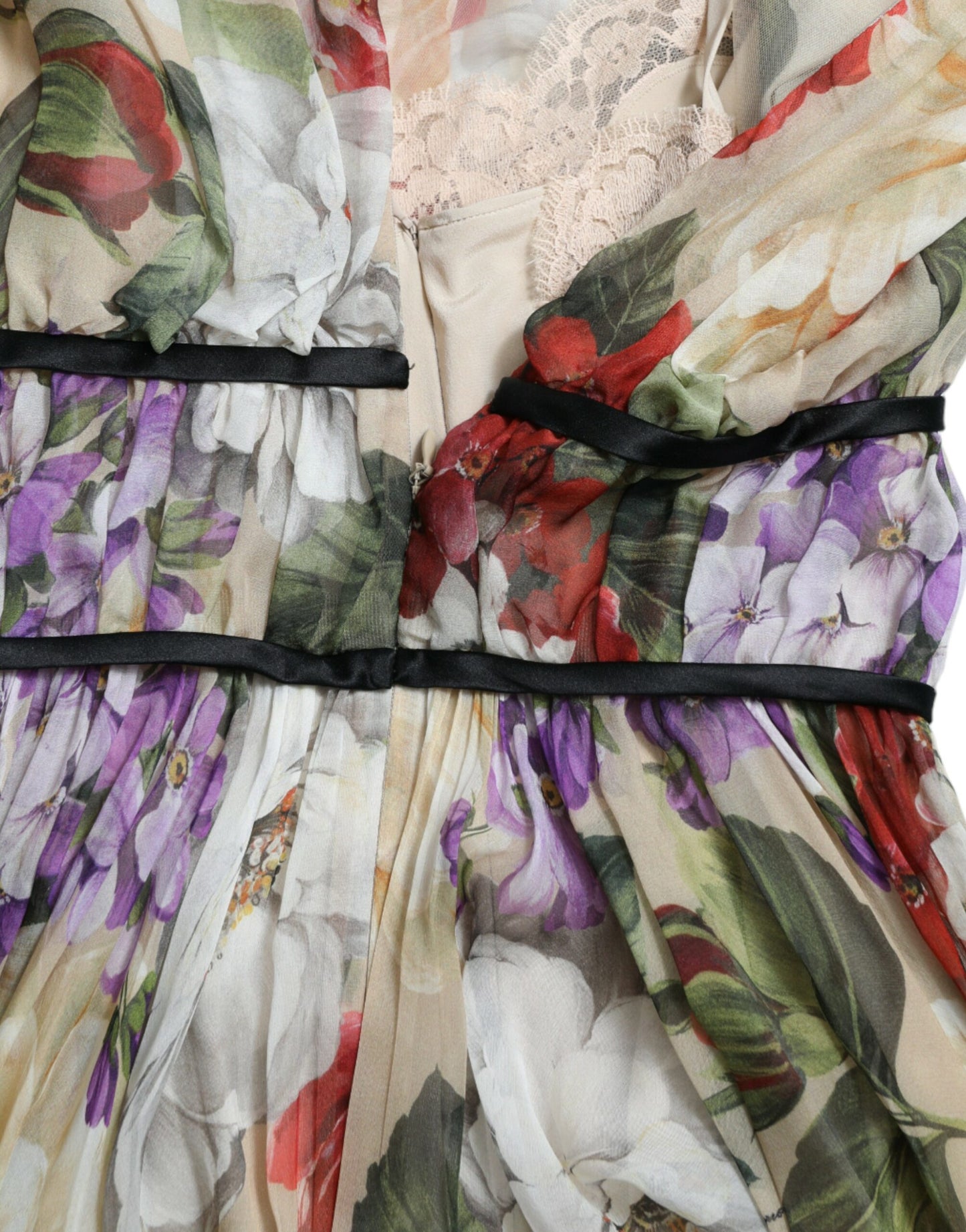 Μίνι φόρεμα από Silk Chiffon Floral Elegance