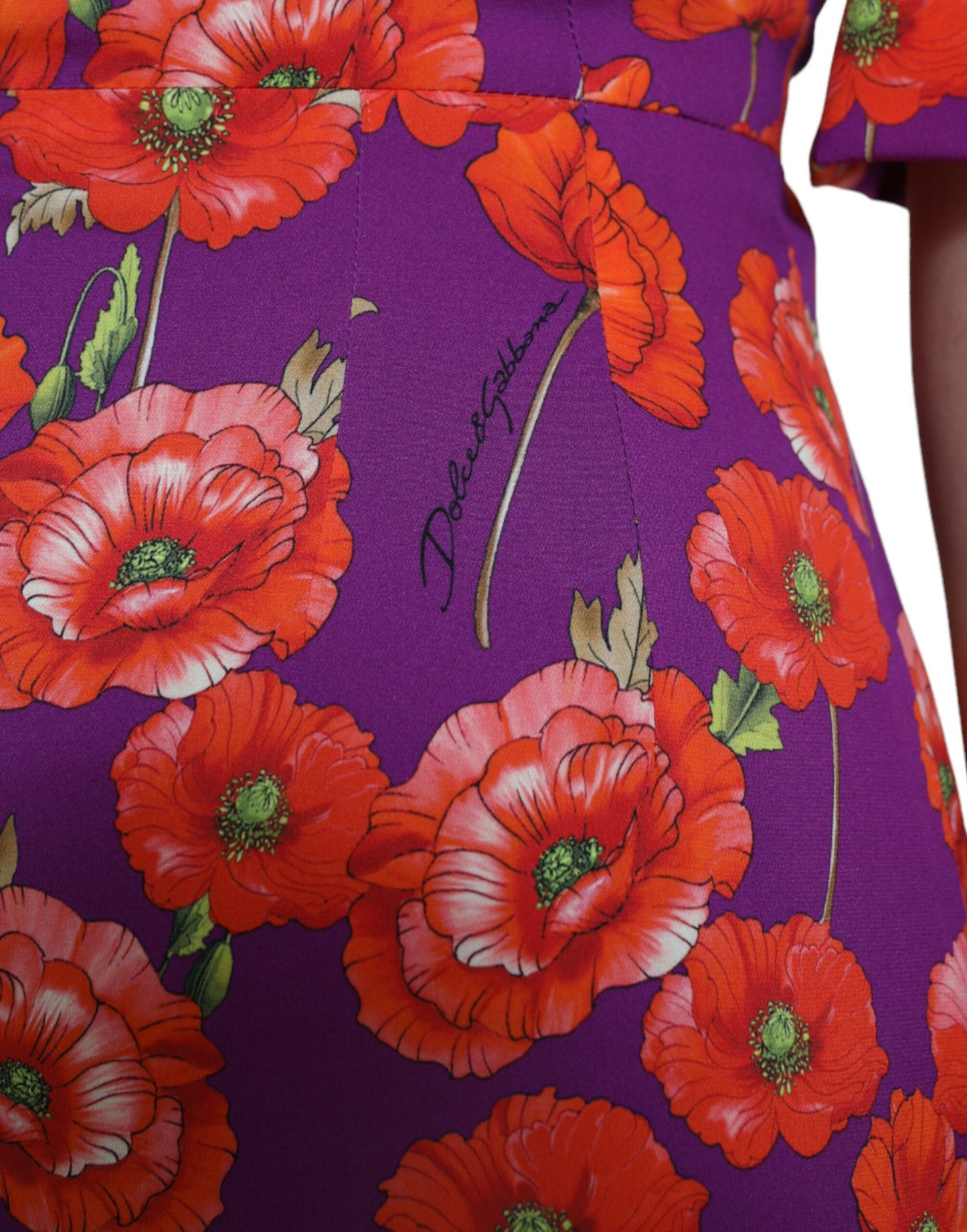 Vibrant Floral Silk Charmeuse Dress