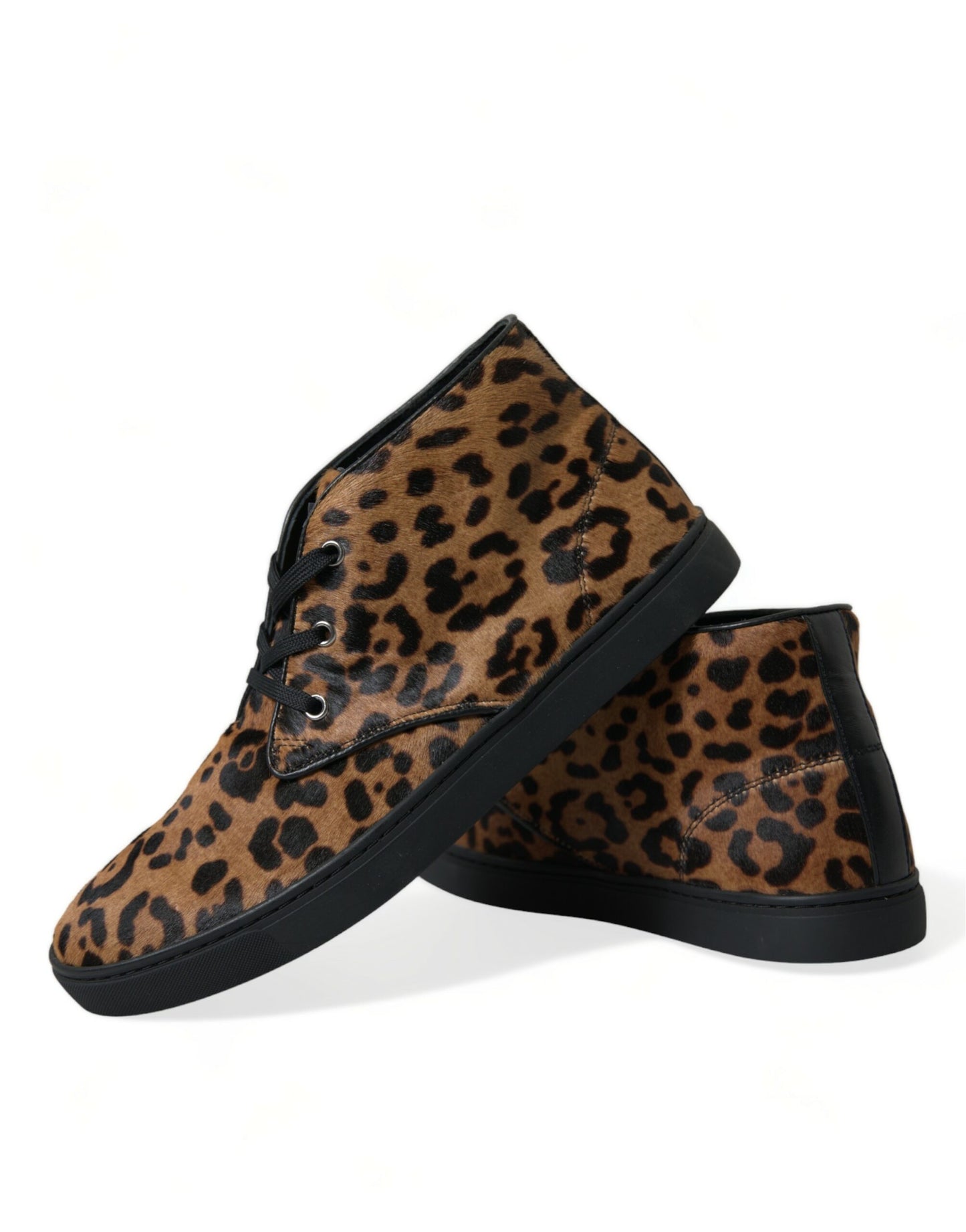 Κομψά αθλητικά παπούτσια με Leopard Print Mid-Top