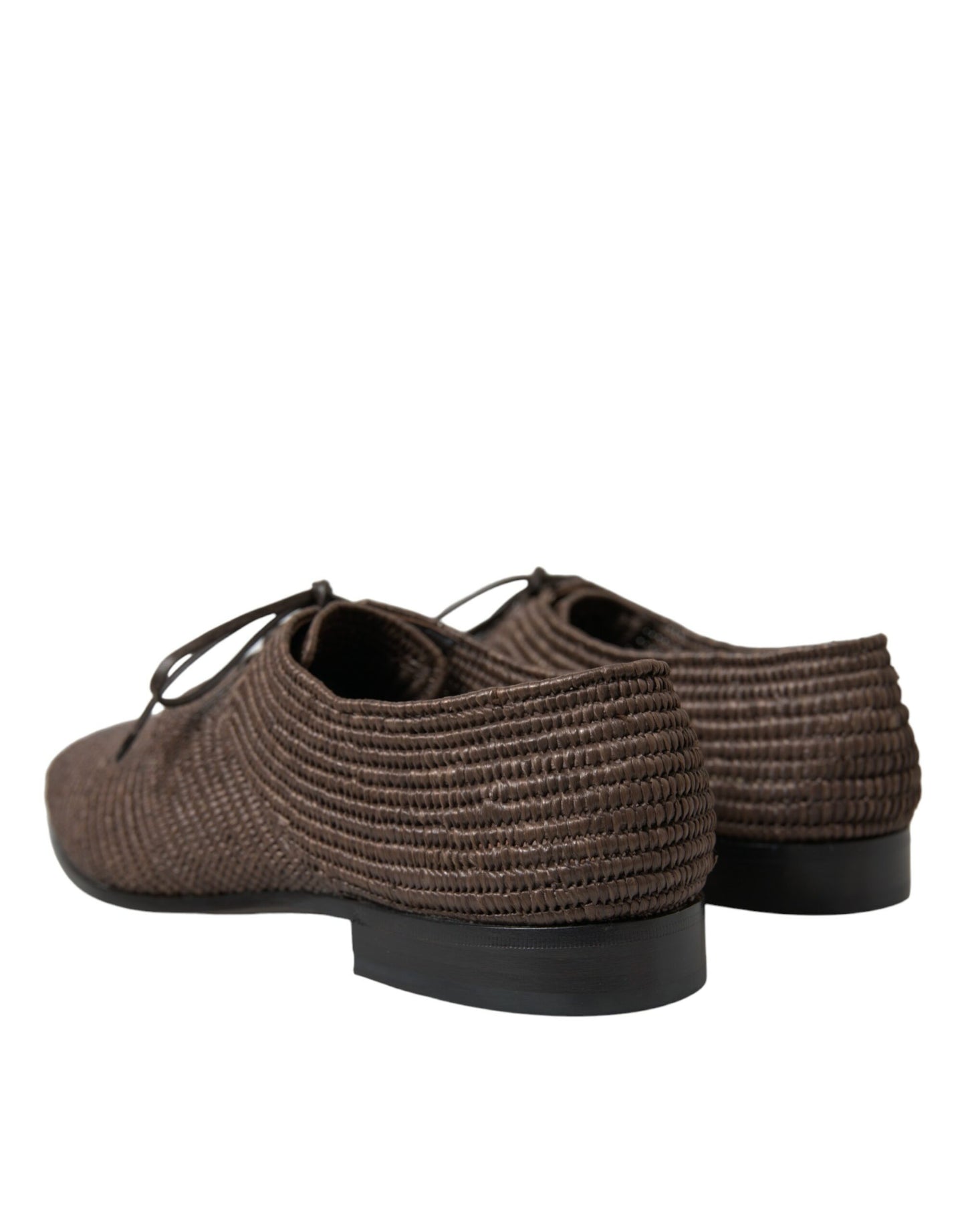 Κομψά παπούτσια Raffia Upper Derby - Lace Up σε καφέ