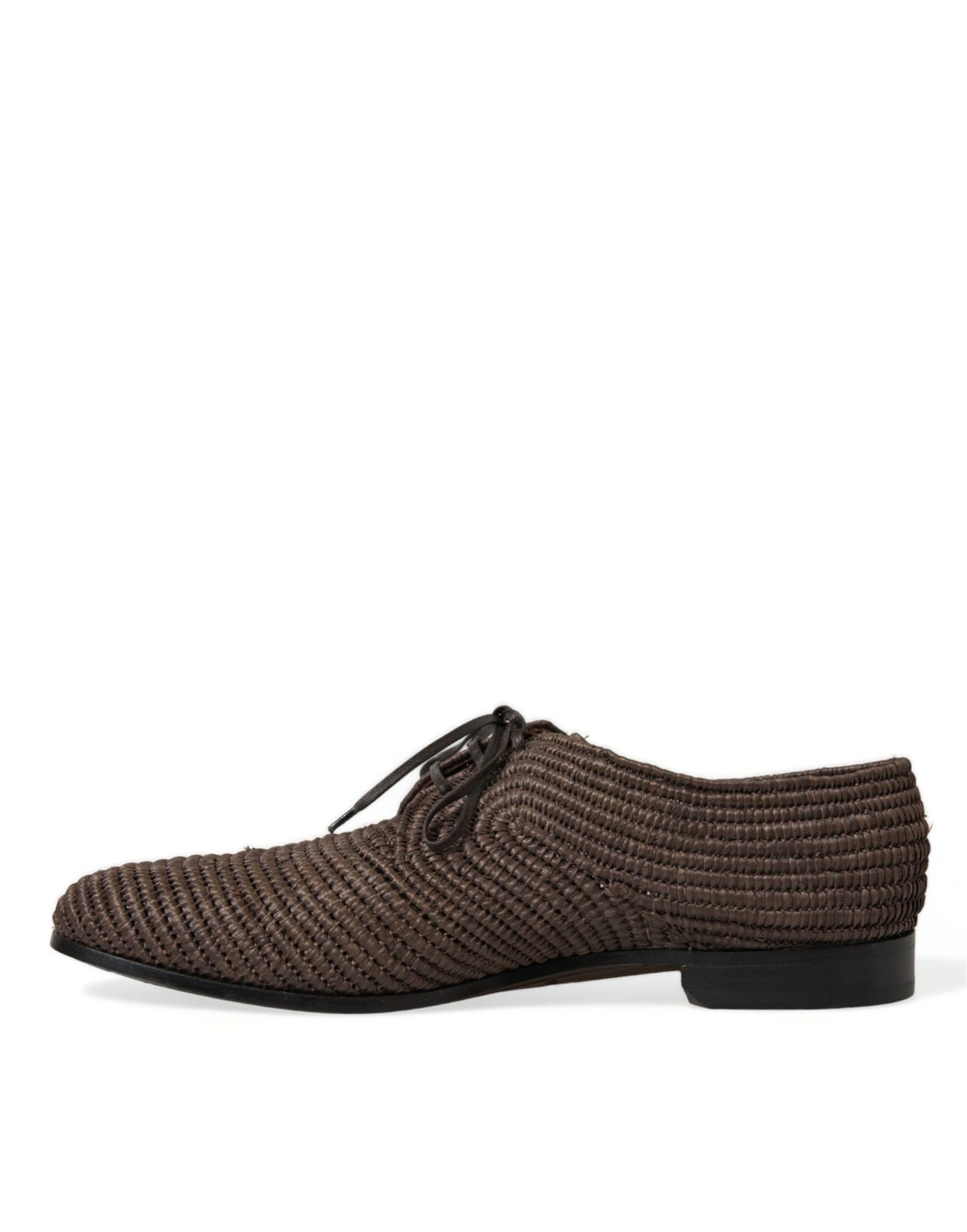 Κομψά παπούτσια Raffia Upper Derby - Lace Up σε καφέ