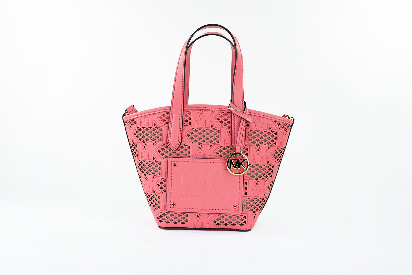 Kimber Small Tea Rose Δερμάτινο τσαντάκι 2 σε 1 Zip Tote Messenger