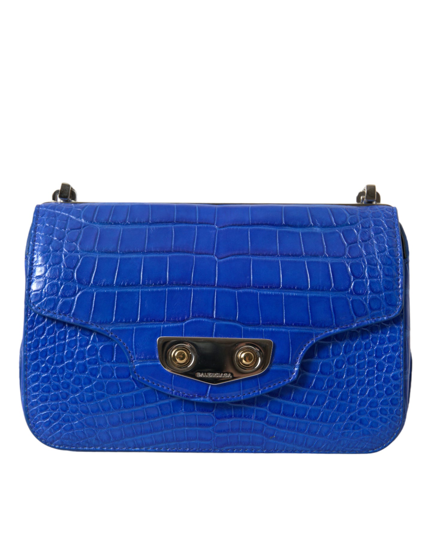 Μίνι Τσάντα ώμου Alligator Skin - Elegant Blue