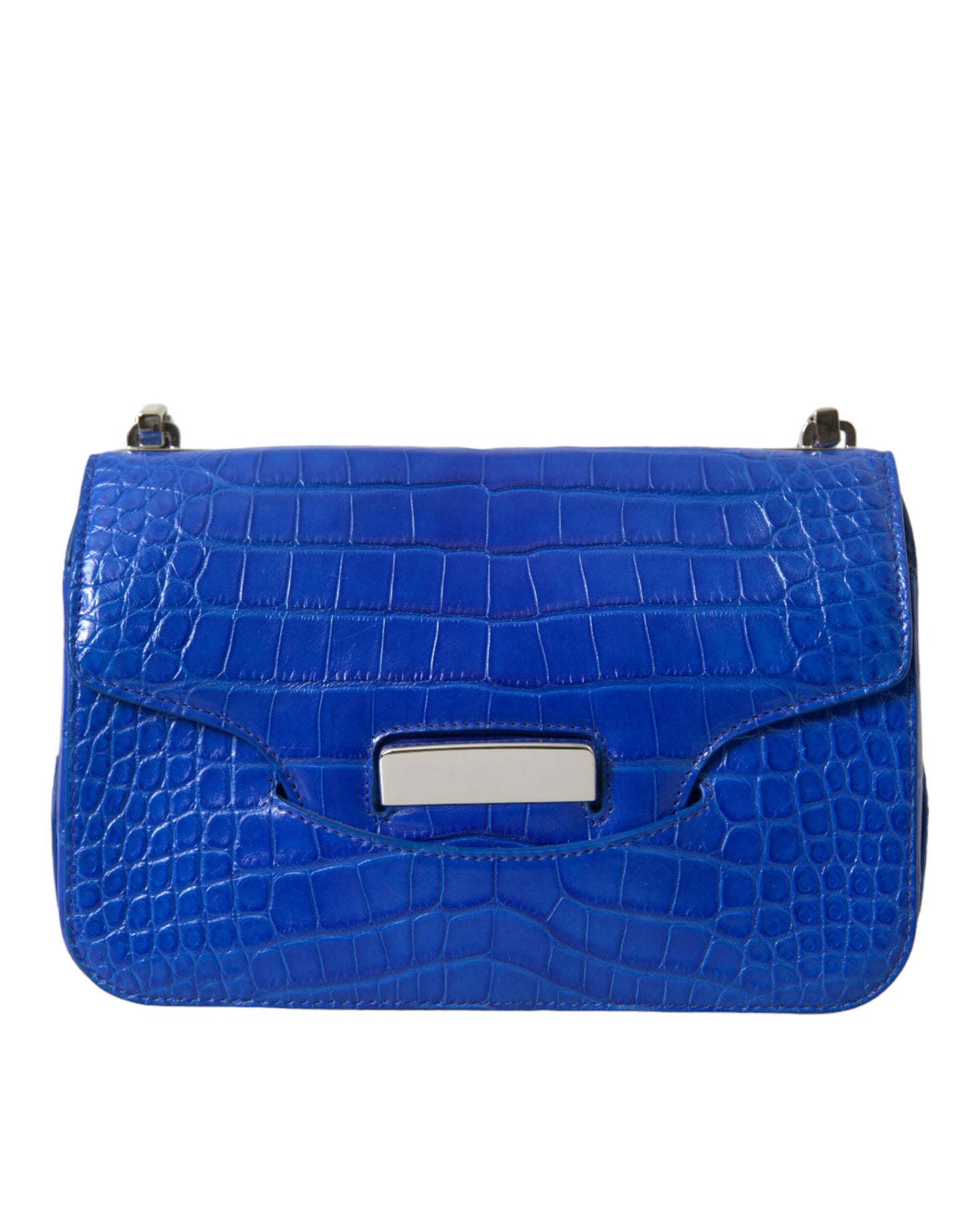 Μίνι Τσάντα ώμου Alligator Skin - Elegant Blue