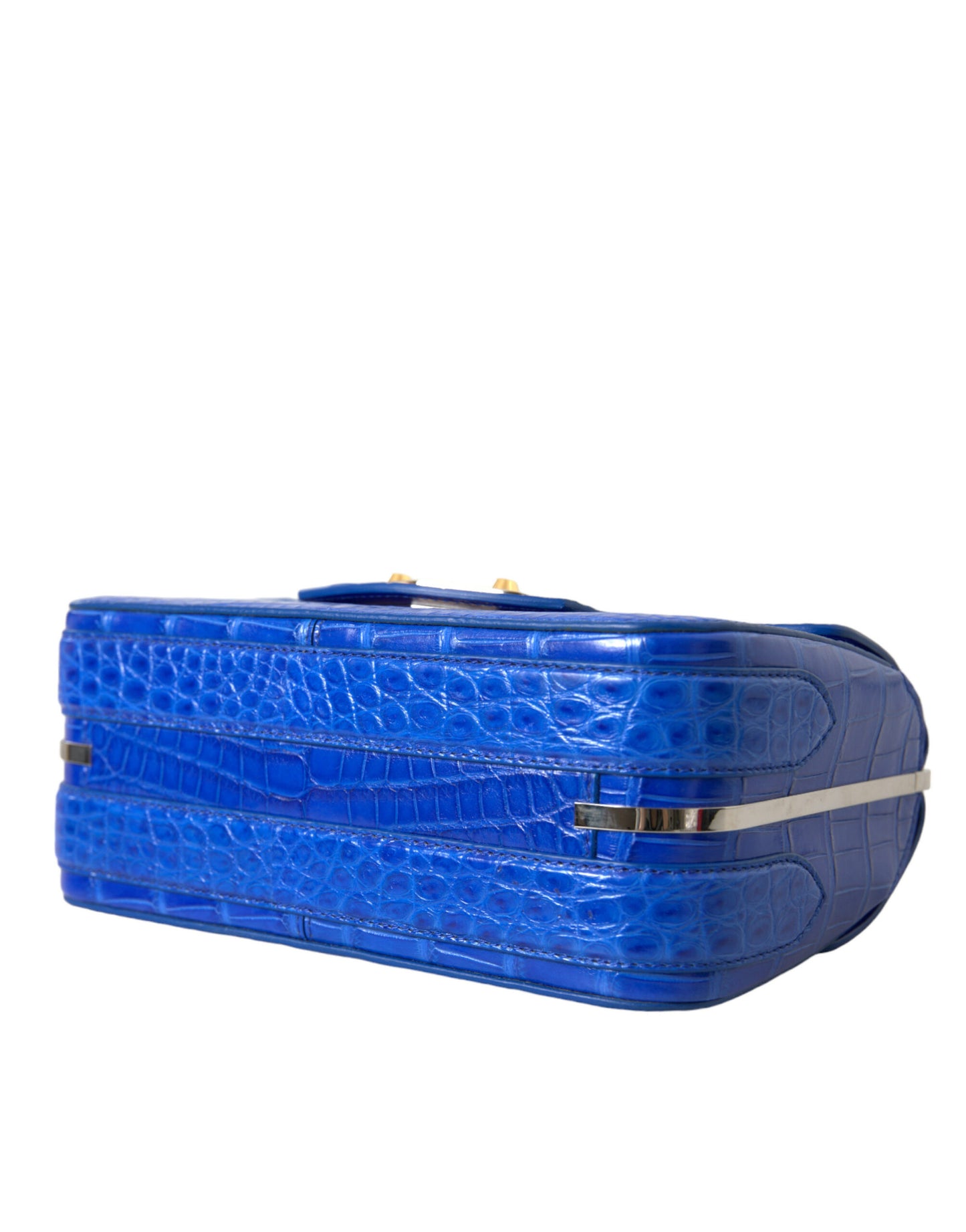 Μίνι Τσάντα ώμου Alligator Skin - Elegant Blue