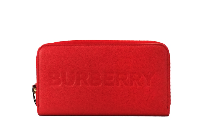 Elmore Red ανάγλυφο λογότυπο Δερμάτινο πορτοφόλι Continental Clutch