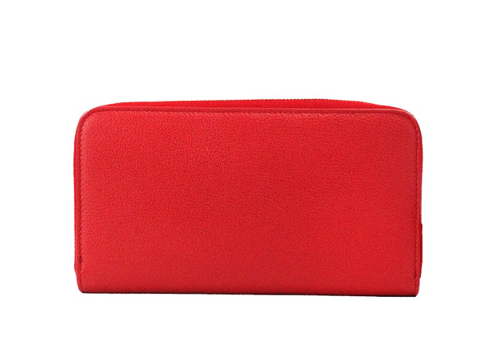 Elmore Red ανάγλυφο λογότυπο Δερμάτινο πορτοφόλι Continental Clutch