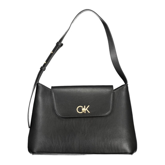 Black Polyester Handbag