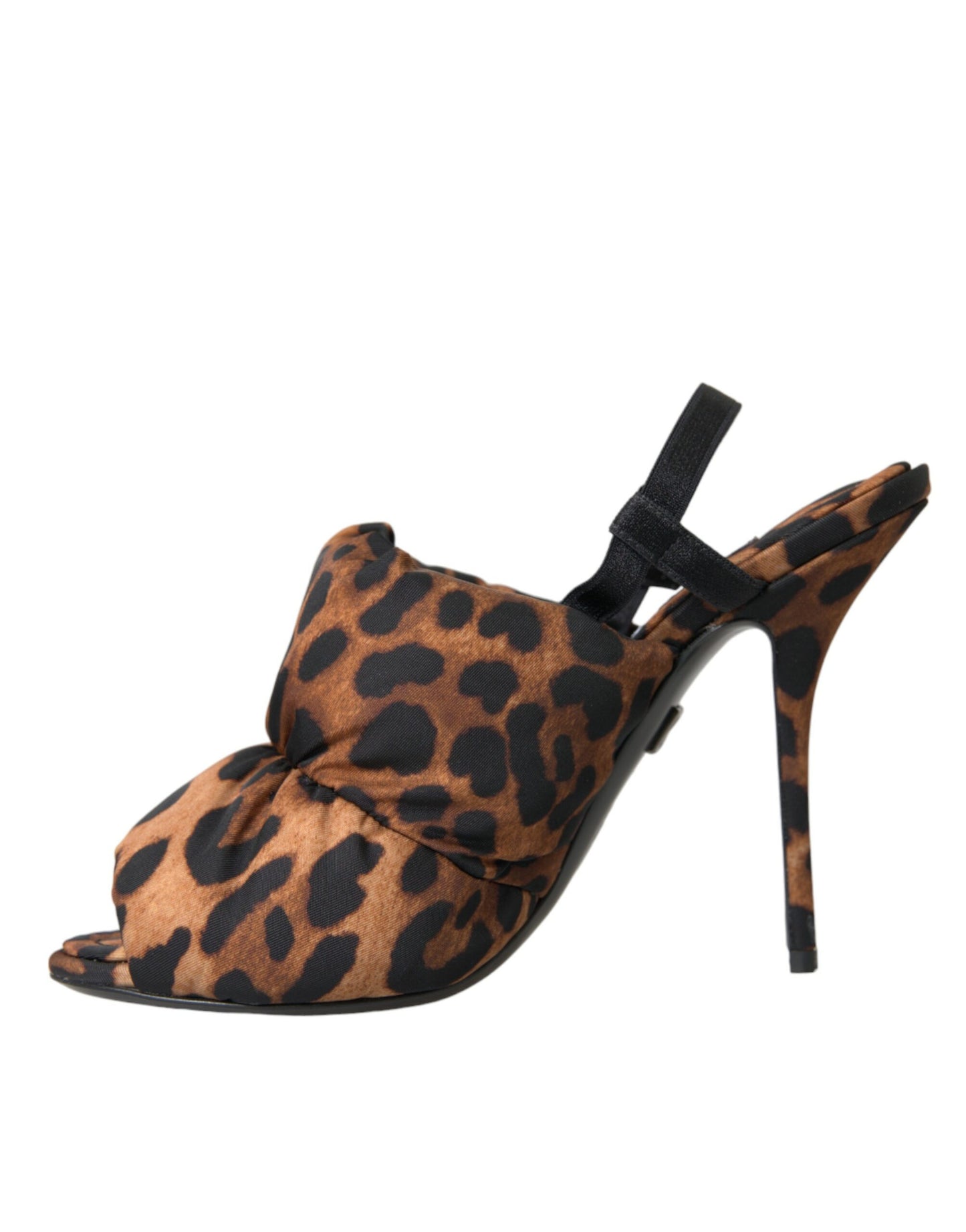 Καφέ Leopard Slingback Heels Σανδάλια Παπούτσια